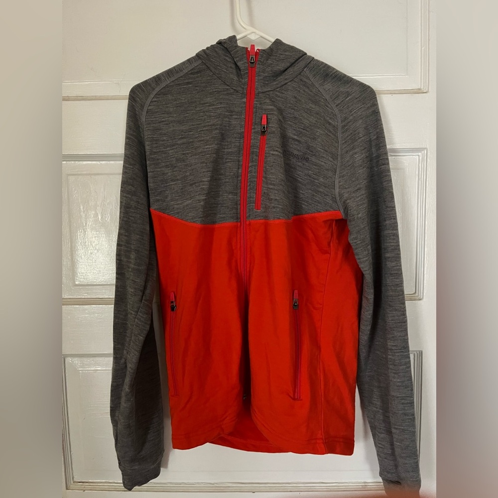 Hooded merino blend hooded jacket
